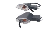 Pair of clear glass turn signals, left and right,...
