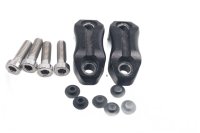 Handlebar clamp set, screws, rubber cover Motorrad Zubehör universell