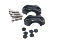 Handlebar clamp set, screws, rubber cover Motorrad Zubehör universell