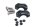 Handlebar clamp set, screws, rubber cover Motorrad Zubehör universell