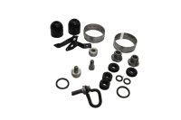 Screw set, rubber rings, retaining clamps, spacers...