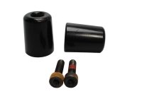 Handlebar weight set, bar end dampers, black Kawasaki...