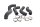 Coolant hose set clamps water hose Kawasaki ZR-7S ZR750F/H 01-04