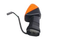 Front right turn signal, orange housing, lamp holder...
