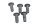 Juego de tornillos para discos de freno traseros BMW R 1150 R Rockster R28 0308 03-05