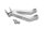 Repose-pieds arrière gauche, support passager Honda CBR 900 RR SC33 96-97