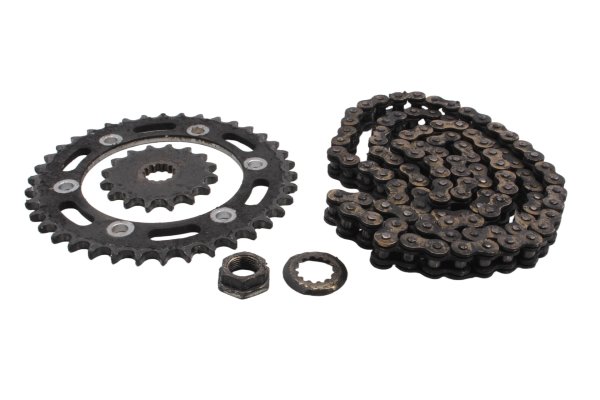 Kettenkit Ritzel Kette Kettenrad Sekundärantrieb Kawasaki ZR-7S ZR750F/H 01-04