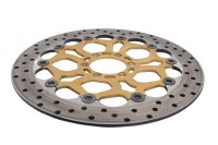 Disque de frein avant flottant et percé, 5,2 mm, support doré Ducati universell