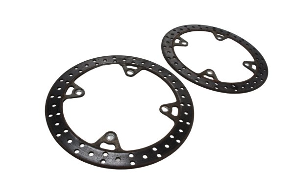 Discos de freno perforados, delantero izquierdo y derecho. Honda XRV 750 Africa Twin RD04 90-92