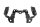 Staffa faro, maschera faro a forma di corna, montaggio anteriore BMW R 1150 R R28 0429 01-06