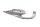 Rear left grab handle, passenger grab handle BMW F 650 GS Dakar R13 0176 00-03