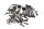 Schroefset kuipframe motorbevestiging BMW K 1100 RS K589 0522 92-96