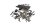 Schroefset kuipframe motorbevestiging BMW K 1100 RS K589 0522 92-96