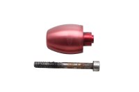 Handlebar weight, red handlebar end cover Kawasaki ZR 7S ZR750F H 01-04