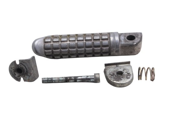 Rear left footrest with bracket, spring, and screw Kawasaki ZR 7S ZR750F H 01-04
