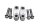Handlebar clamp set, clamping blocks, screws Kawasaki ZR 7S ZR750F H 01-04