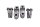 Handlebar clamp set, clamping blocks, screws Kawasaki ZR 7S ZR750F H 01-04