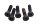 Wheel bolt set, hexagonal, rear wheel rim BMW R 1200 GS K25 0307 R12 04-07