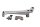 Left luggage rack mount, pannier holder mount BMW R 1200 GS K25 0307 R12 04-07