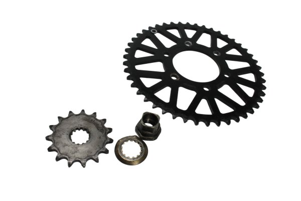 Pignone corona dado rondella kit trasmissione Kawasaki ER-6N ER650A 05-08