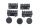 Gomas asiento tacos amortiguadores juego 7 piezas Suzuki DL 1000 A V-Strom 19-19