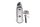 Pedana passeggero con perno posteriore sinistra BMW R 1150 R R28 0429 01-06