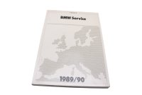 Forhandlerliste værksteder service Europa 1989 1990 håndbog BMW K 1 K-1 88-93