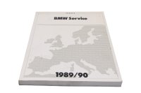Forhandlerliste værksteder service Europa 1989 1990 håndbog BMW K 1 K-1 88-93
