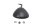 Rear view mirror left black round Bumm Busch Müller with nut BMW K 1 K-1 88-93
