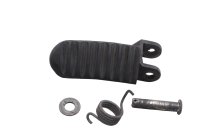 Repose-pied pilote avant droit axe ressort Honda XRV 750 Africa Twin RD07 93-03