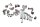 Moottorin kiinnikkeet sarja pultit mutterit Honda XRV 750 Africa Twin RD07 93-03