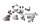 Moottorin kiinnikkeet sarja pultit mutterit Honda XRV 750 Africa Twin RD07 93-03