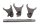 Schakelvorken set met as versnellingsbak transmissie Honda XL 1000 V SD01 99-00