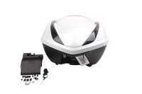 Baúl top case maleta trasero blanco cerradura llaves base Honda universell