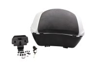 Baúl top case maleta trasero blanco cerradura llaves base Honda universell