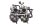 Karburator Keihin PH batteri dobbelt gaskabel holder Honda XL 600 LM PD04 85-87