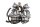 Karburator Keihin PH batteri dobbelt gaskabel holder Honda XL 600 LM PD04 85-87