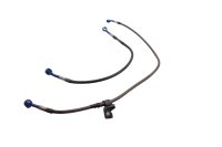 Brake line set braided steel hoses front caliper Suzuki SV 1000 S WVBX 03-07