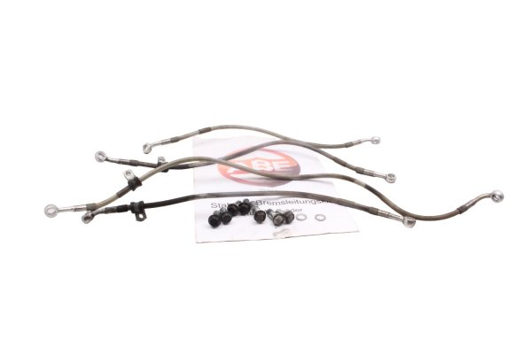 Tubi freno treccia aeronautica kit 4 pezzi Suzuki GSX 1100 G GV74A 91-96