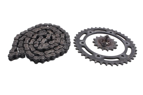 Kit catena trasmissione pignone corona posteriore Honda XL 600 LM PD04 85-87