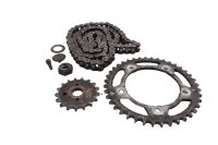 Kit chaîne transmission pignon sortie boîte couronne Suzuki SV 1000 S WVBX 03-07