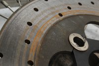 Front wheel spoked rim Akront brake discs hub Moto Guzzi California III VW 87-93