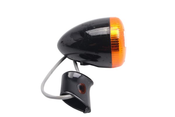 Blinker LED bullet svart orange lampglas hållare Harley-Davidson universell