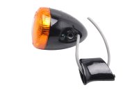 Blinker LED bullet svart orange lampglas hållare Harley-Davidson universell