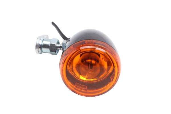 Blinkers körriktningsvisare bullet svart orange fäste Harley-Davidson universell