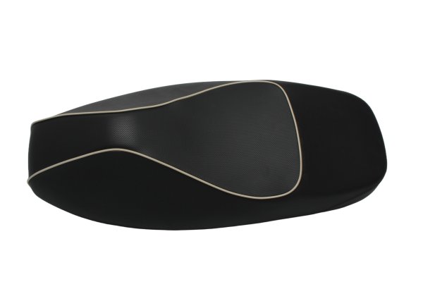 Sitzbank Sattel Seat schwarz Keder beige Sozius Vespa/Piaggio GTS 300 i.e 25-25