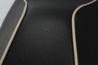 Sitzbank Sattel Seat schwarz Keder beige Sozius Vespa/Piaggio GTS 300 i.e 25-25