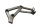 Voetsteunhouder duo plaat achter links Honda XRV 750 Africa Twin RD04 90-92