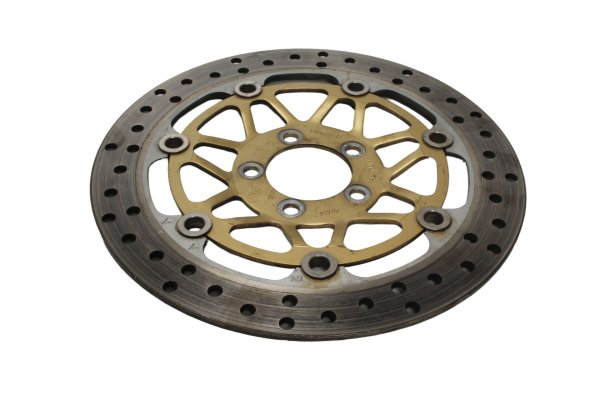 Jarrulevy edessä kelluva porattu 4mm kultainen Kawasaki ZR 7S ZR750F H 01-04