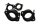 Imusarjan kumiliitokset 4 kpl setti BMW K 100 RS 2 Ventiler K589 0502 83-89
